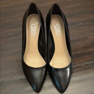Franco Sarto Black Heels Classic Pointed-Toe Pumps